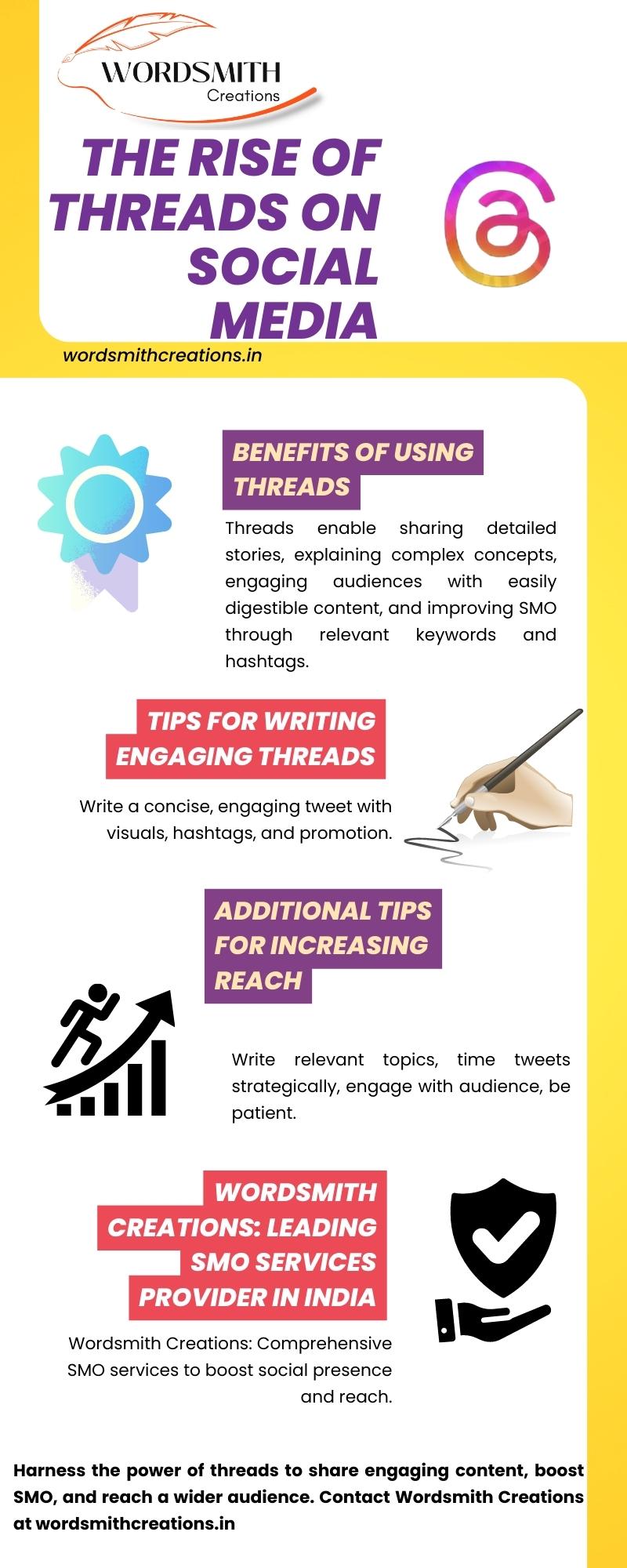 Here are some additional tips for writing threads that get more reach: